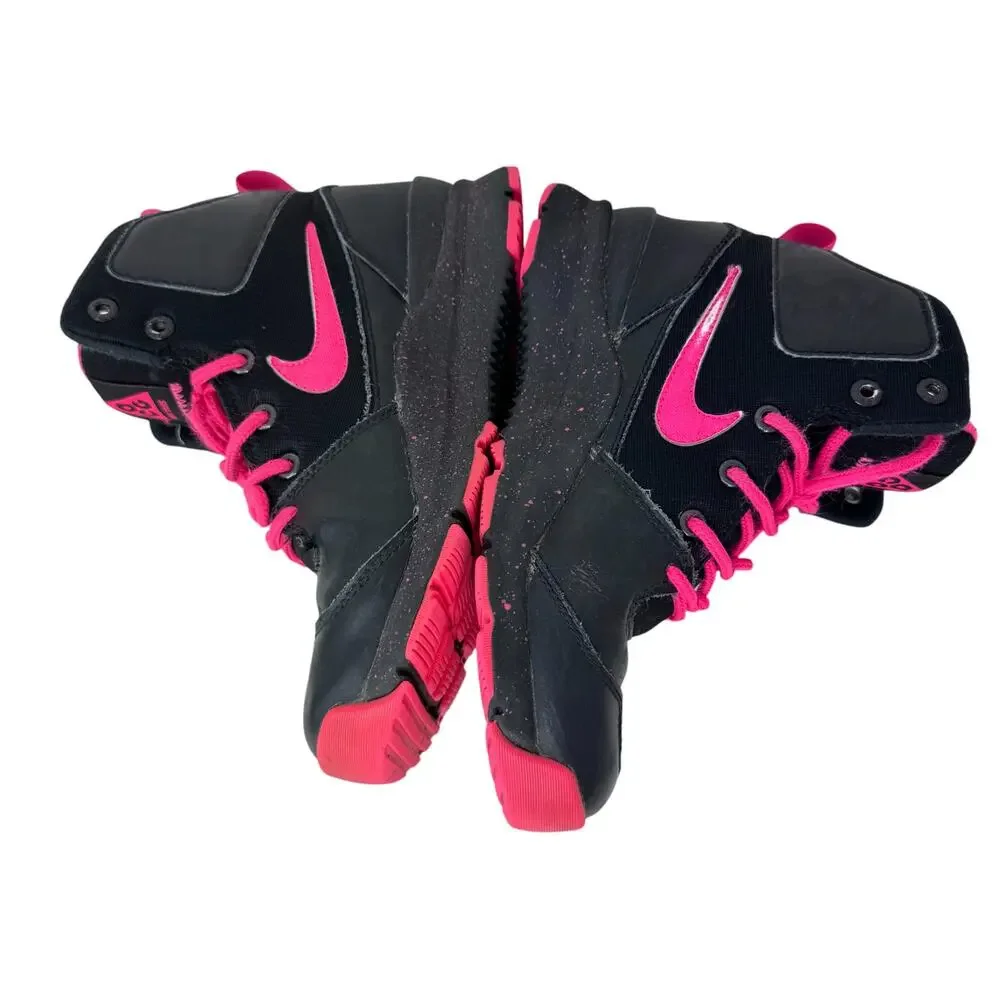 Nike Stasis ACG‎ High Sneakers Youth Size 3.5 Black Pink Logo Lace Up 685610-002